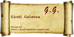 Gindl Galatea névjegykártya
